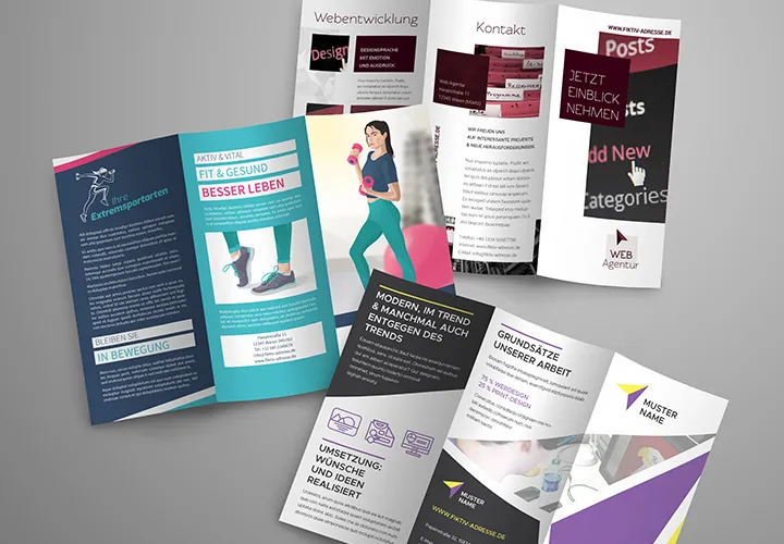 Design flyers and folders: ready-made design templates