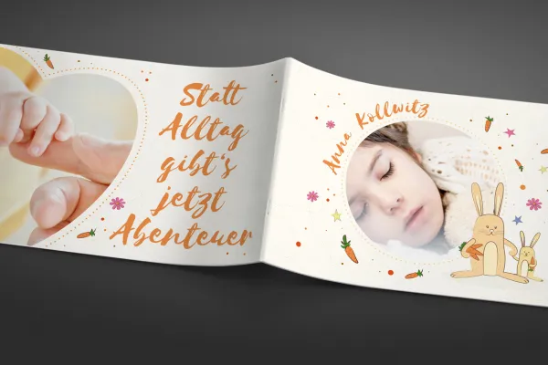 Vorlage für Babyfotoalbum im Querformat DIN A4