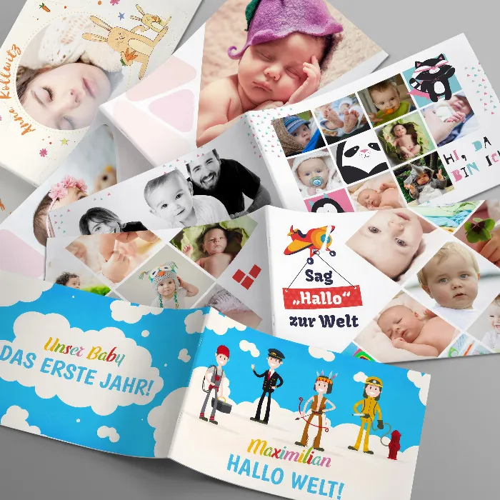 Vorlagen für dein Baby-Fotoalbum: Mein erstes Jahr