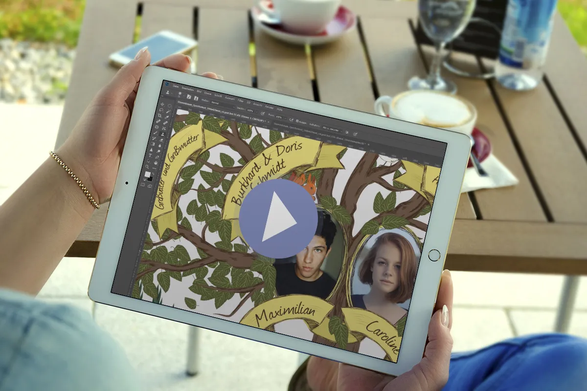 Photoshop-Anleitung zur Verwendung der Stammbaum-Vorlagen