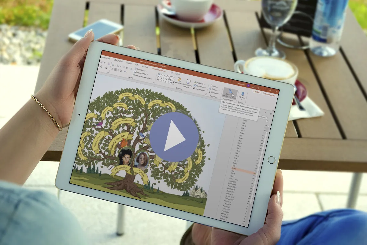 PowerPoint-Anleitung zur Verwendung der Stammbaum-Vorlagen