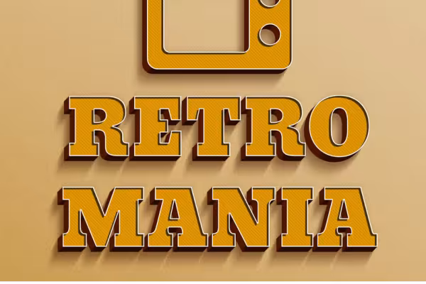Text avec effet 3D dans un style vintage
