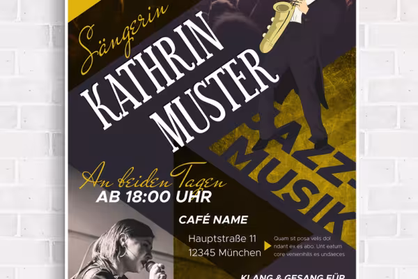 Supert egnet for å annonsere din neste konsert: en plakat i stort format.