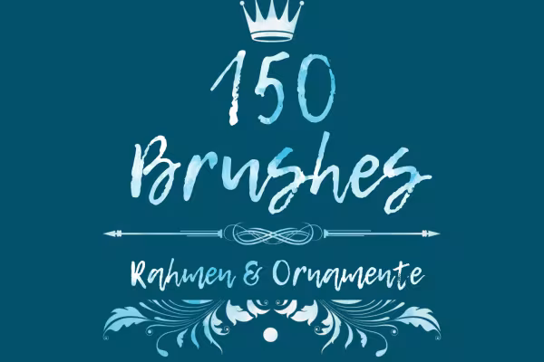 Lines for decorating texts. Our floral vintage ornaments and frames decorate your designs: 150 brushes for Photoshop & Co.