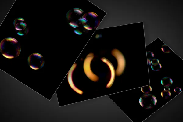 Bunte Seifenblasen-Bilder zur Anwendung in eigenen Fotos und Compositings.