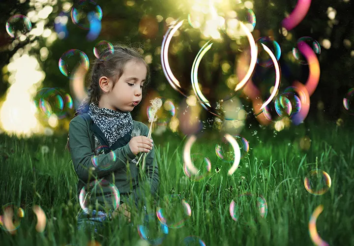 Soap bubble images: Overlays for your photos and composings