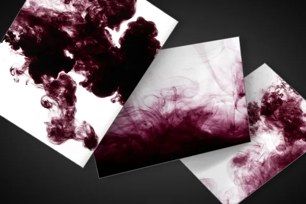 Water images with ink for compositing and image processing.