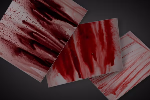 Blood pictures with blood splatters and bloody streaks - blood photos for compositing.
