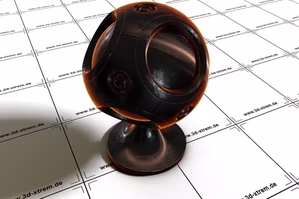 3D-objekt, i Cinema 4D med en textur.