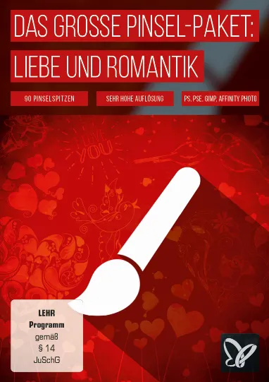 Pinsel-Set Liebesherzen und Romantik: Assets für Photoshop & Co