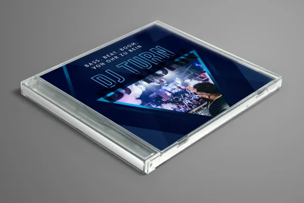 Suunnittelumalli CD-kannelle, suunniteltu DJ:lle.