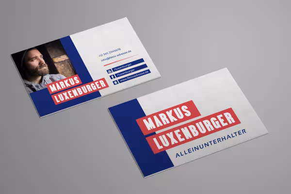 Business card template for artists, solo entertainers, musicians and bands