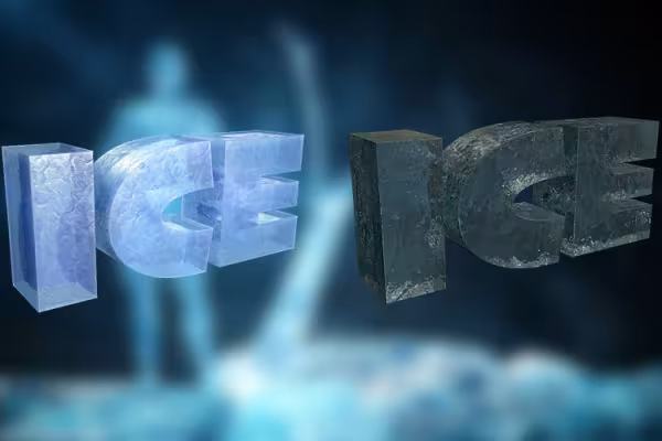 Procedurala texturer för Cinema 4D för att återge is.