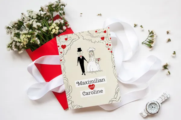 Mockup for wedding photographers to send wedding greetings