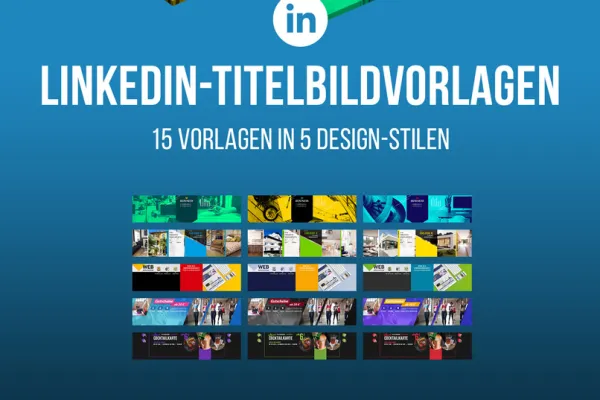 Darstellung der 15 LinkedIn-Titelbildvorlagen