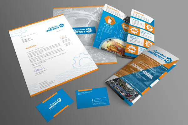 Corporate Design Vorlagen für eine Werkstatt