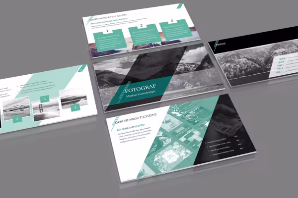 Presentation templates for PowerPoint with different slide layouts