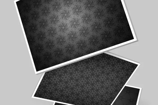 Black and white backgrounds with ornaments