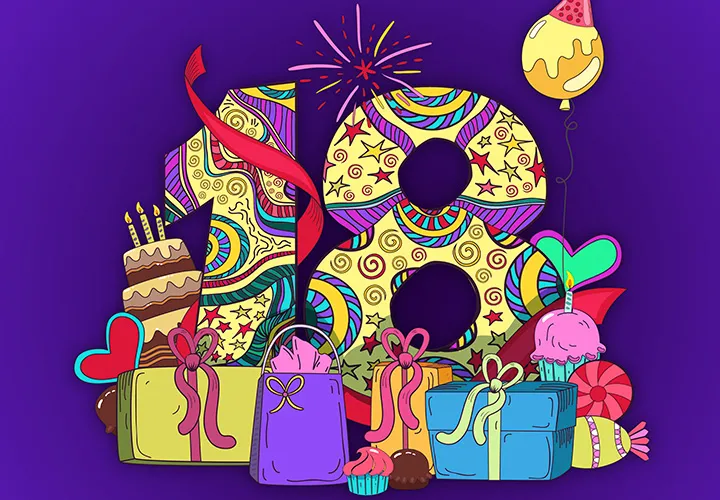 생일 및 기념일을 위한 숫자 템플릿