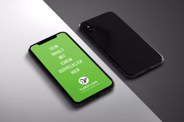 Mockup para smartphone, teléfono móvil, iPhone X con parte delantera y trasera.