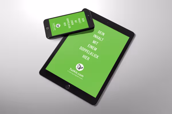 Mockup para smartphone, teléfono móvil y tableta, iPhone 7, iPad