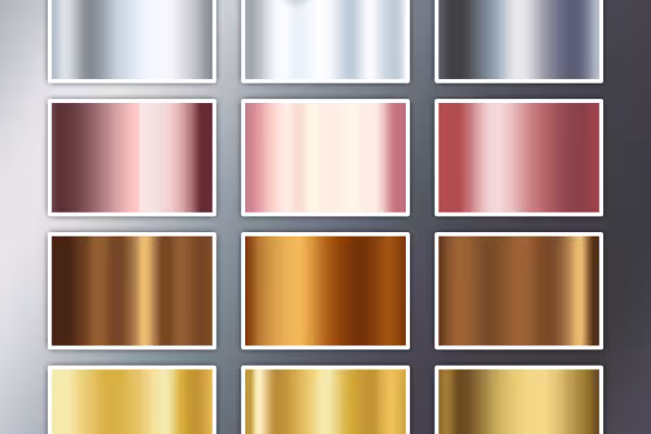 Gradient in Photoshop: Examples of the 100 gradients included