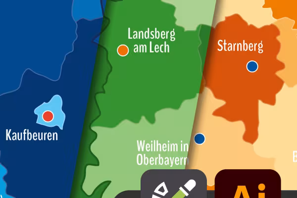 In Illustrator, you can easily change the colors using color swatches.