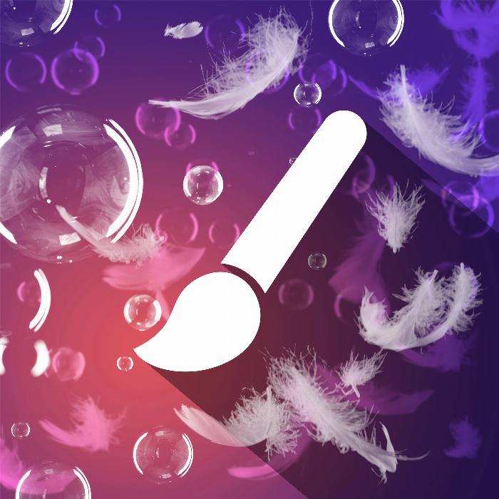 Photoshop fırçaları: tüy motifleri ve baloncuk resimleri