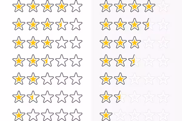 Étoiles avec un double contour