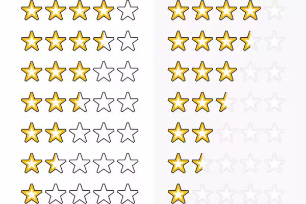 Étoiles avec un contour