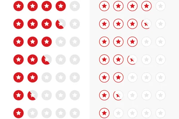 Sterne in Kreisen – vielleicht passt genau diese Darstellung zu deinem Design?