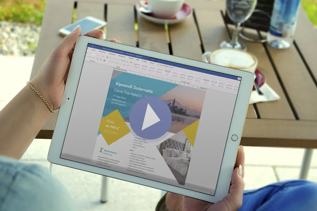 Word-Tutorial: Vorlagen für Reise-Exposés bearbeiten