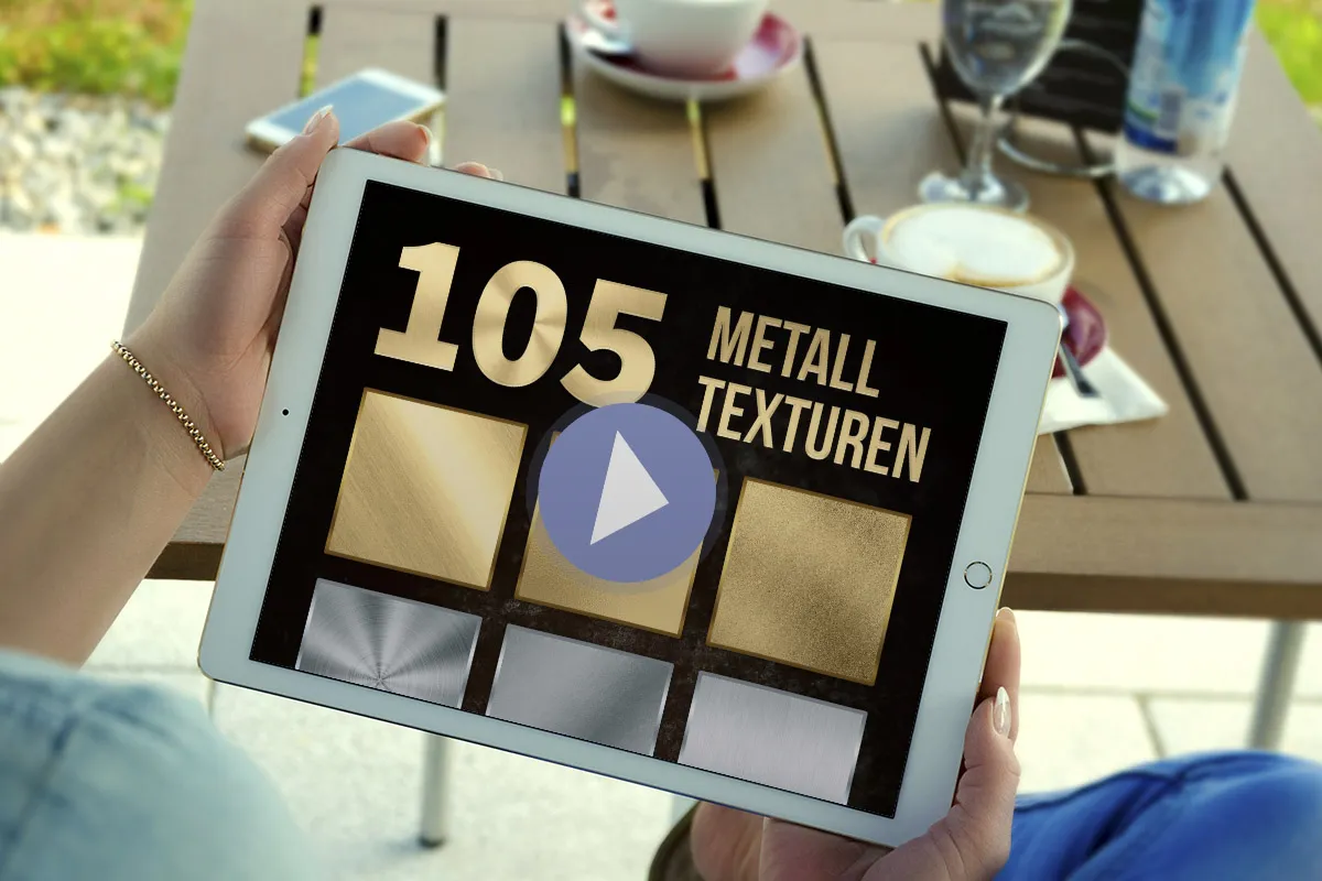 Video-Anleitung: Wie du die Metall-Texturen in Photoshop einsetzt