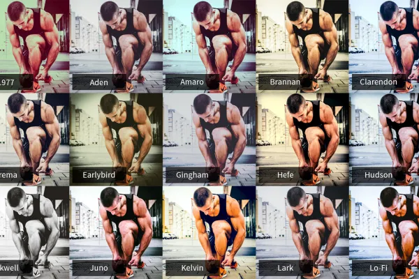 Photos d'exemple pour l'application des préréglages Camera Raw et Lightroom, basés sur les filtres Instagram présentés.