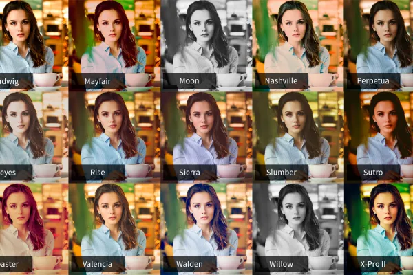 Photos d'exemple pour l'application des préréglages Camera Raw et Lightroom basés sur les filtres Instagram présentés.