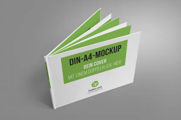 Mockup für Hardcover-Buch