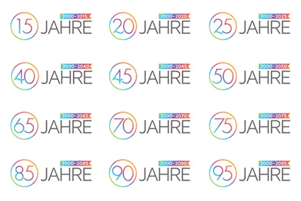 Projektowanie liczb 8: od 10 do 95 (co 5)