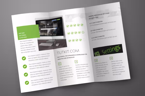 Graphic templates for rating systems, used in a flyer