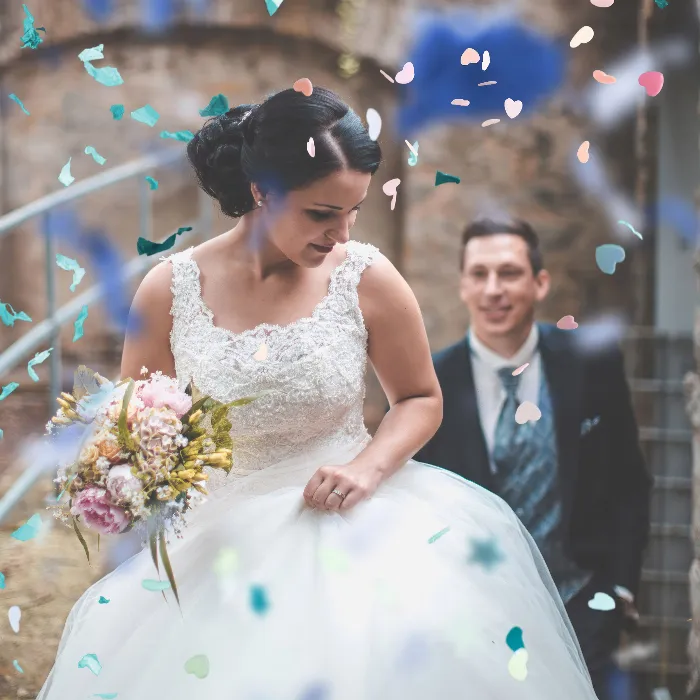Colorful confetti pictures with transparent background