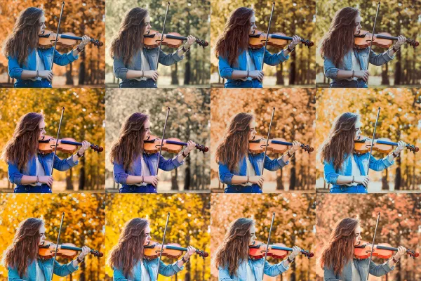 Beispielfotos, in denen Lightroom- und Camera Raw-Presets für Herbst eingesetzt wurden.