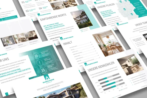 Corporate Design-Vorlagen für Immobilienfirmen und Architekturbüros: PowerPoint