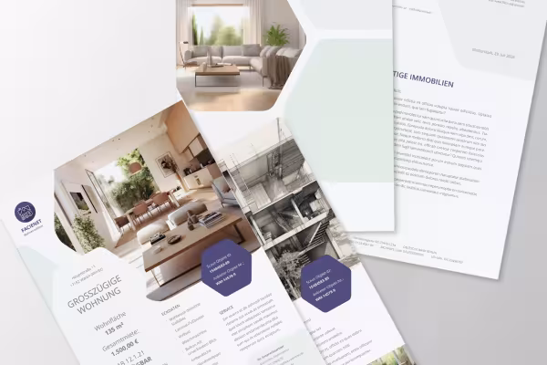 Corporate Design-Vorlagen für Immobilienfirmen und Architekturbüros: Exposé