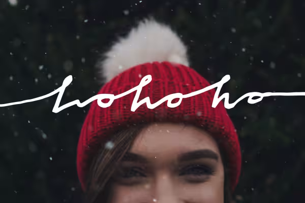 Spruch Ho, ho, ho vor einem Foto