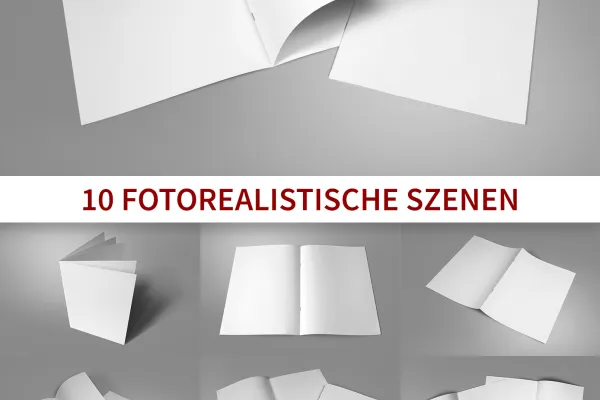 Mockup per opuscoli in formato A4.