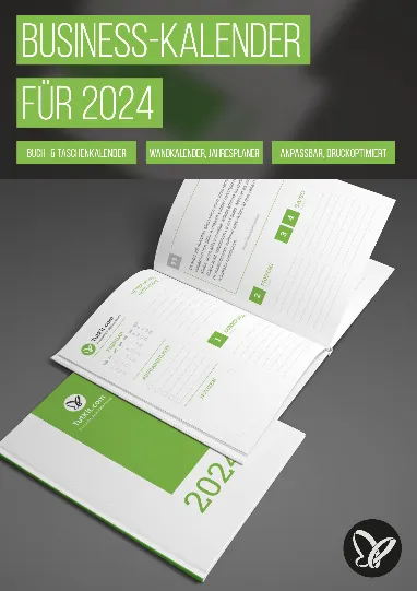 Personalisierte Business-Kalender für 2024