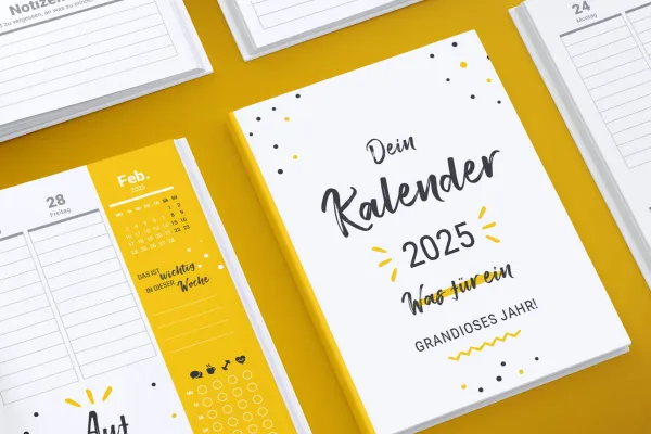 Defter takvimini kendi takvim sloganlarınla süsleyebilirsin.