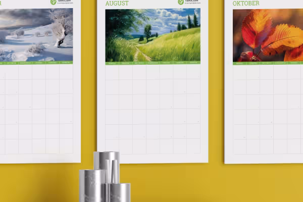 Para las mejores páginas de cada mes, diseña tu calendario de pared.