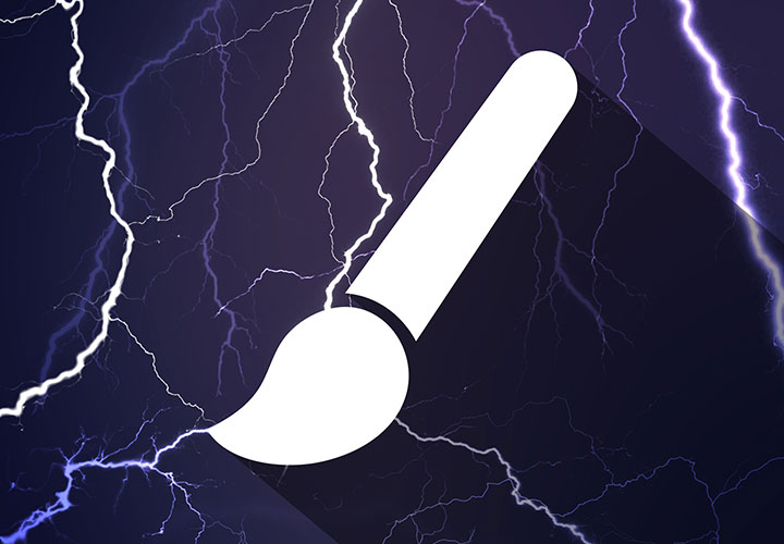 Elektrisierende Blitz-Bilder als Pinsel für Photoshop und Co