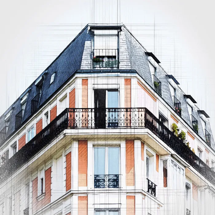 Photoshop-Aktion „Architektur“: Skizzen-Look für Gebäude und Räume