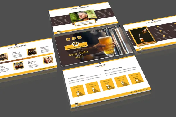 Layoutskabeloner til PowerPoint: Bar, Club